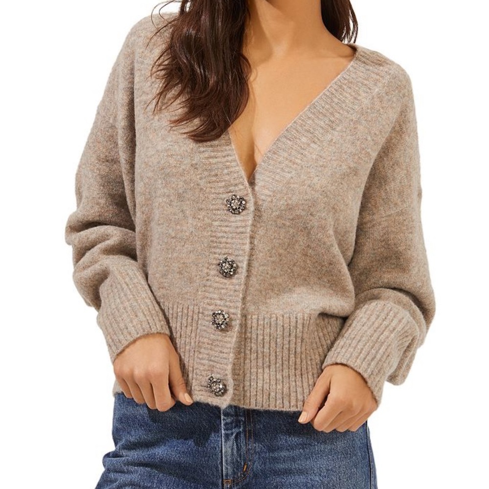 ASTR the Label Belmont Rhinestone Cardigan